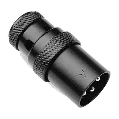 SQUARE PLUG CABLES SPXA-MBK Low Profile 3-pin Male Right- Angle XLR Connector - Black
