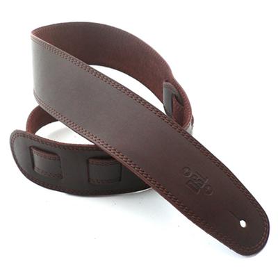 DSL Deluxe Guitars Strap Saddle Brown w/ Black Stitch Accessories DSL Straps