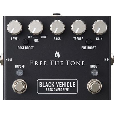 FREE THE TONE Black Vehicle Bass Overdrive Pedals and FX Free The Tone