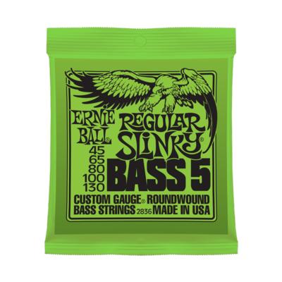 ERNIE BALL Bass Strings 45 - 130 5 String Regular Slinky Strings Ernie Ball