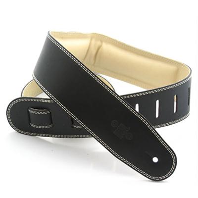 DSL Heavy Padded Leather Black/Beige Strap