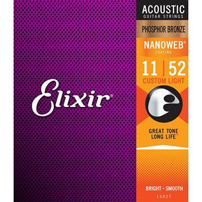 ELIXIR Acoustic Custom Light 11-52 Strings Strings Elixir