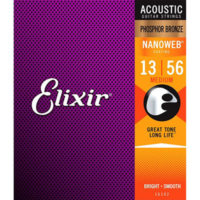 ELIXIR Acoustic Medium 13-56 Strings Strings Elixir 
