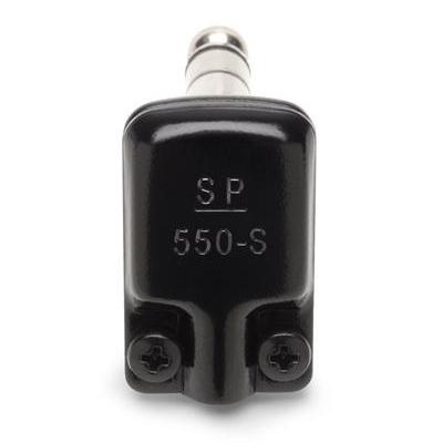 SQUARE PLUG CABLES SP550-S Low Profile Stereo Connector - BLACK