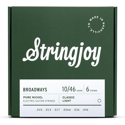 STRINGJOY Broadways Classic Light Gauge (10-46) Pure Nickel Electric Guitar Strings Strings Stringjoy 