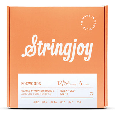 STRINGJOY Light (12-54) Foxwoods Phosphor Acoustic Guitar Strings