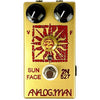 ANALOG MAN Sun Face Fuzz 2N527 Germanium Transistor, Yellow LED, On/Off Fuzz Pot, Sun Dial Knob, Power Jack Pedals and FX Analog Man 