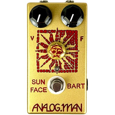 ANALOG MAN Sun Face Fuzz BART Germanium Transistors, Red LED, On/Off Fuzz Pot, Sun Dial Knob, Power Jack Pedals and FX Analog Man 