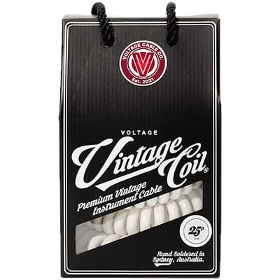 VOLTAGE CABLE CO Vintage Coil White 25ft ST-ST Accessories Voltage Cable Co 