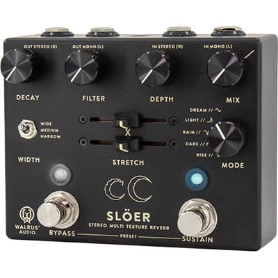 WALRUS AUDIO SLOER Stereo Ambient Reverb - Black Pedals and FX Walrus Audio
