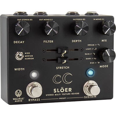 WALRUS AUDIO SLOER Stereo Ambient Reverb - Black Pedals and FX Walrus Audio 