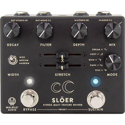 WALRUS AUDIO SLOER Stereo Ambient Reverb - Black Pedals and FX Walrus Audio