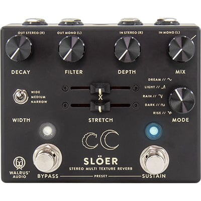 WALRUS AUDIO SLOER Stereo Ambient Reverb - Black Pedals and FX Walrus Audio 
