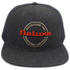 DELUXE 3D Embroidered Snapback Trucker Cap - Dark Grey Accessories Deluxe Guitars 