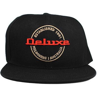 DELUXE 3D Embroidered Snapback Cap - Black Accessories Deluxe Guitars