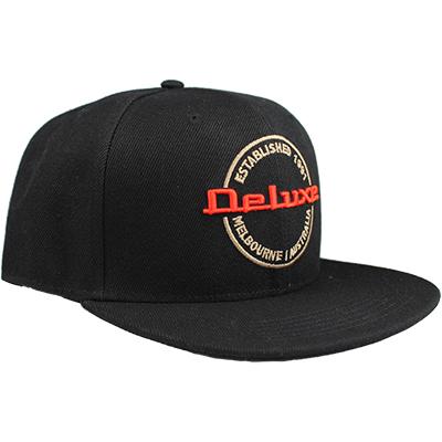 DELUXE 3D Embroidered Snapback Cap - Black Accessories Deluxe Guitars 