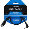 BOSS Mini TRS 3.5mm - 5-Pin MIDI Cable - 1ft Accessories Boss 