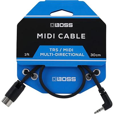 BOSS Mini TRS 3.5mm - 5-Pin MIDI Cable - 1ft Accessories Boss 