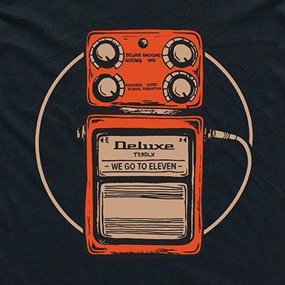 DELUXE T-Shirt "PEDAL" - Large Accessories Deluxe Guitars