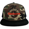 DELUXE 3D Embroidered Snapback Trucker Cap - Black Camo Accessories Deluxe Guitars