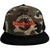 DELUXE 3D Embroidered Snapback Trucker Cap - Black Camo