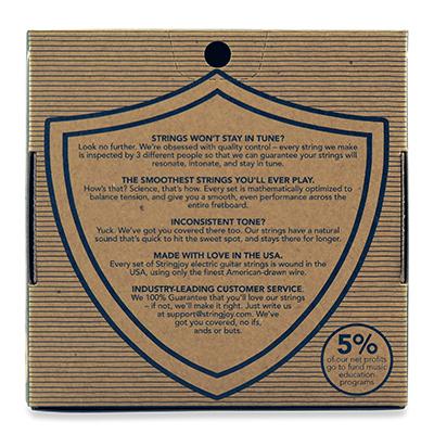 STRINGJOY Medium (13-56) Natural Bronze™ Phosphor Acoustic Guitar Strings Strings Stringjoy