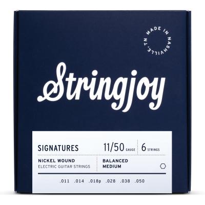 STRINGJOY Balanced Medium Gauge (11-50) Nickel Wound Electric Guitar Strings Strings Stringjoy 