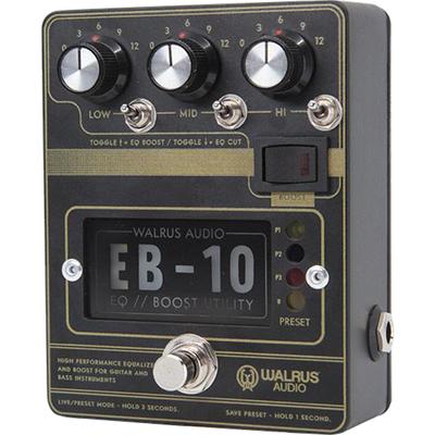 WALRUS AUDIO EB-10 Preamp/EQ/Boost (Black) Pedals and FX Walrus Audio