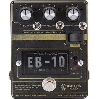 WALRUS AUDIO EB-10 Preamp/EQ/Boost (Black) Pedals and FX Walrus Audio 